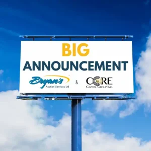 Big Announcement from Bryan's Auctions & Core Capital